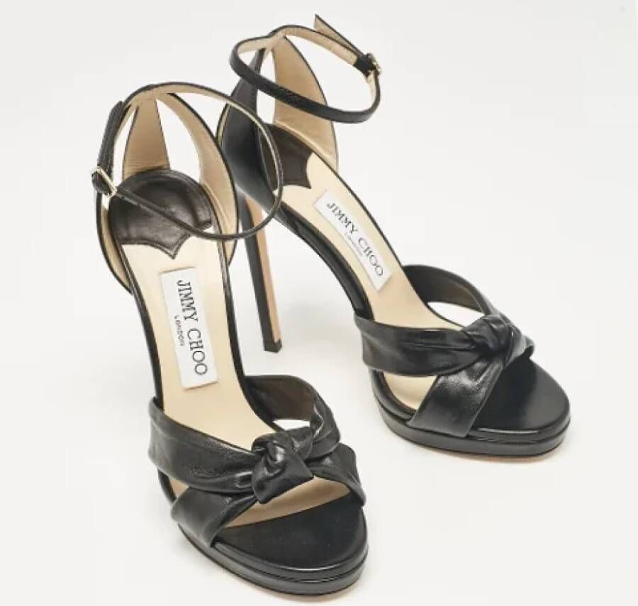 Jimmy Choo Pre-owned Leather sandals Black Dames