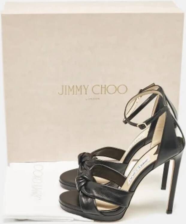 Jimmy Choo Pre-owned Leather sandals Black Dames