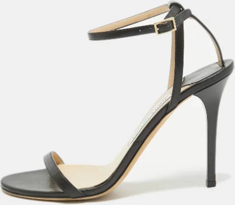 Jimmy Choo Pre-owned Leather sandals Black Dames