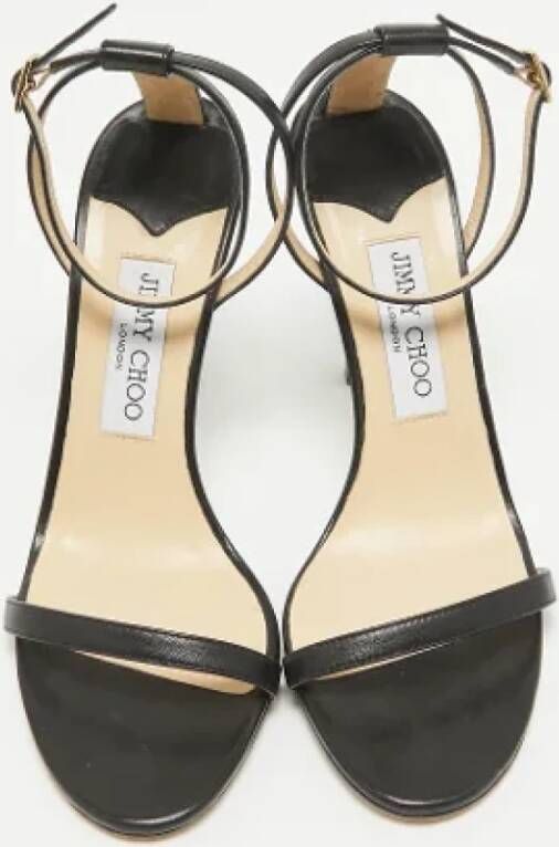 Jimmy Choo Pre-owned Leather sandals Black Dames