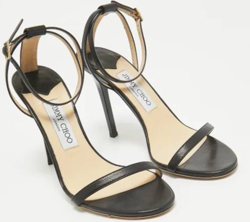 Jimmy Choo Pre-owned Leather sandals Black Dames