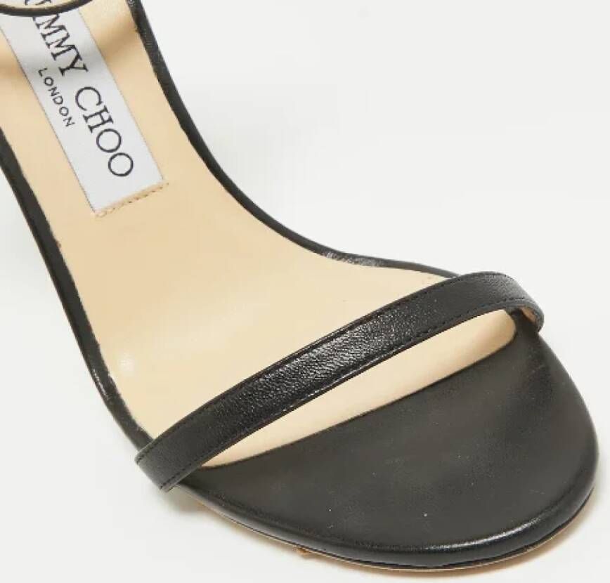 Jimmy Choo Pre-owned Leather sandals Black Dames