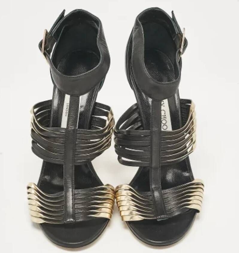 Jimmy Choo Pre-owned Leather sandals Black Dames