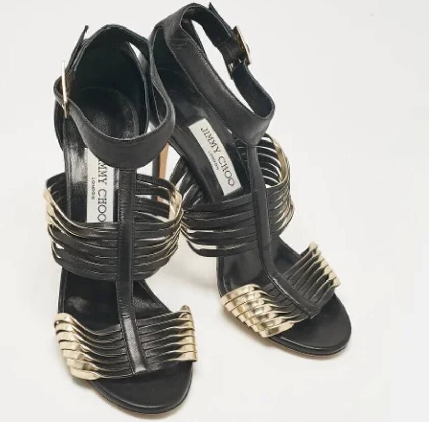 Jimmy Choo Pre-owned Leather sandals Black Dames