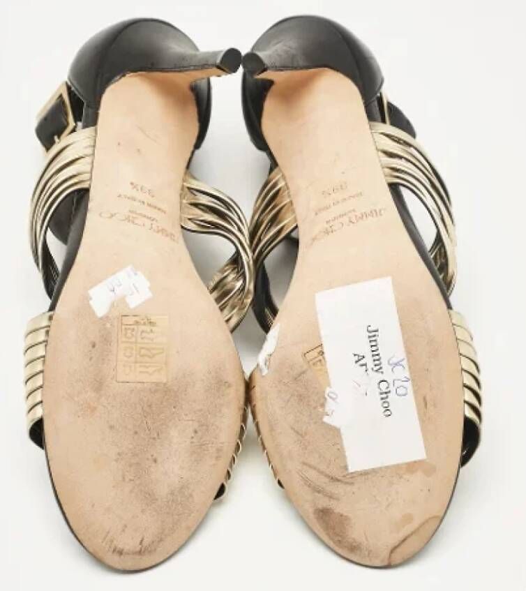 Jimmy Choo Pre-owned Leather sandals Black Dames