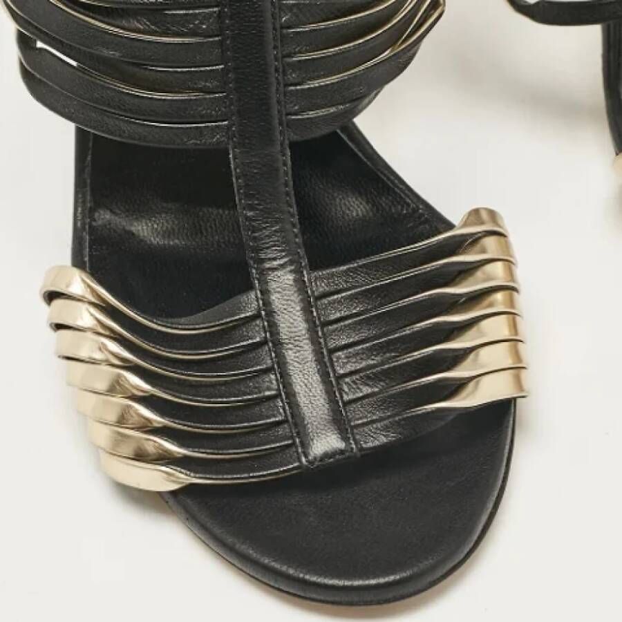 Jimmy Choo Pre-owned Leather sandals Black Dames