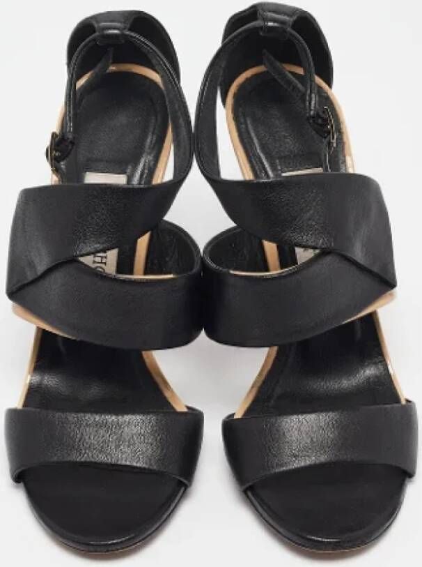 Jimmy Choo Pre-owned Leather sandals Black Dames