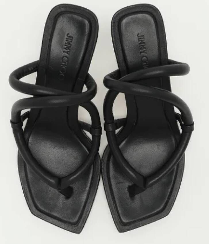 Jimmy Choo Pre-owned Leather sandals Black Dames