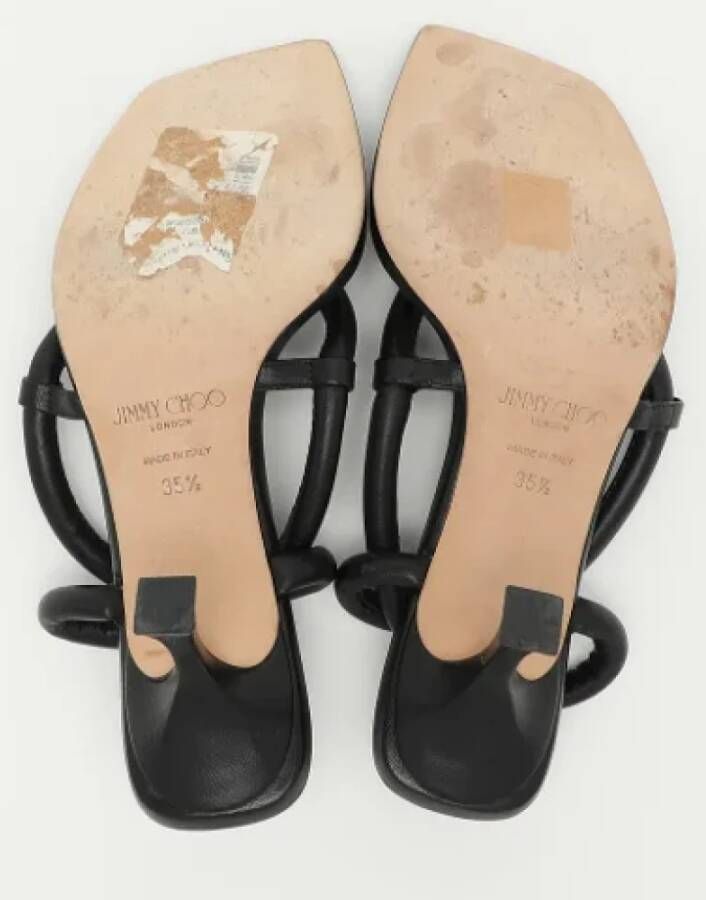 Jimmy Choo Pre-owned Leather sandals Black Dames