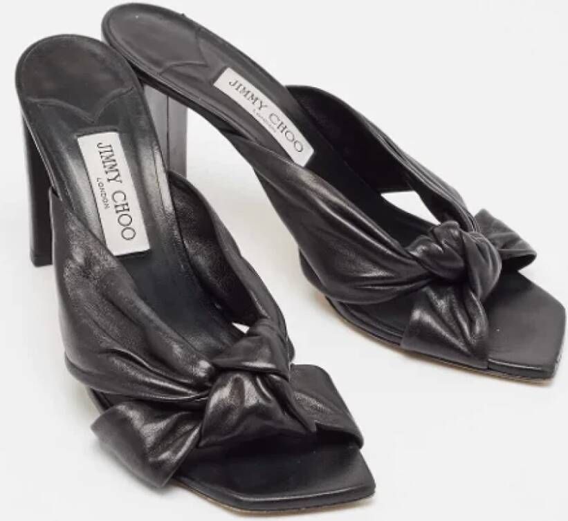 Jimmy Choo Pre-owned Leather sandals Black Dames