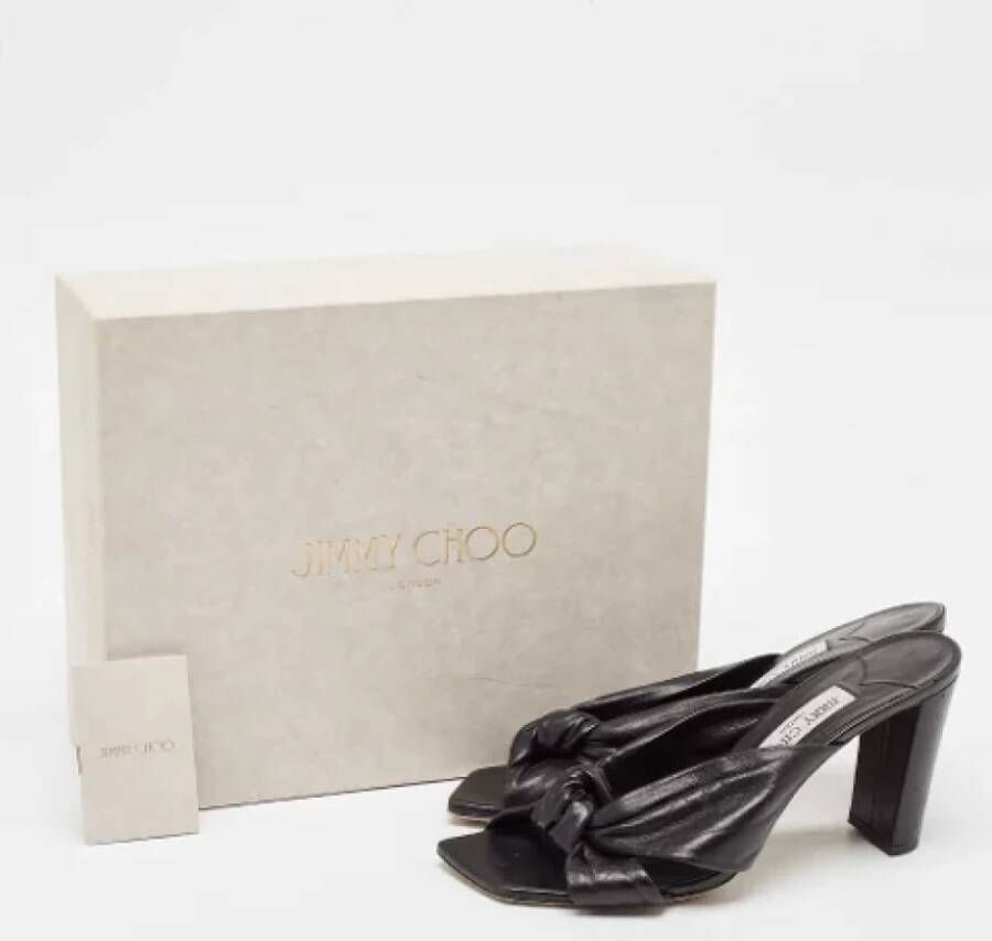 Jimmy Choo Pre-owned Leather sandals Black Dames