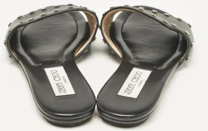 Jimmy Choo Pre-owned Leather sandals Black Dames