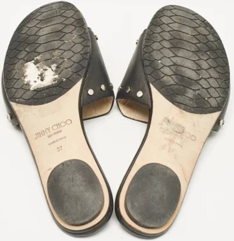 Jimmy Choo Pre-owned Leather sandals Black Dames