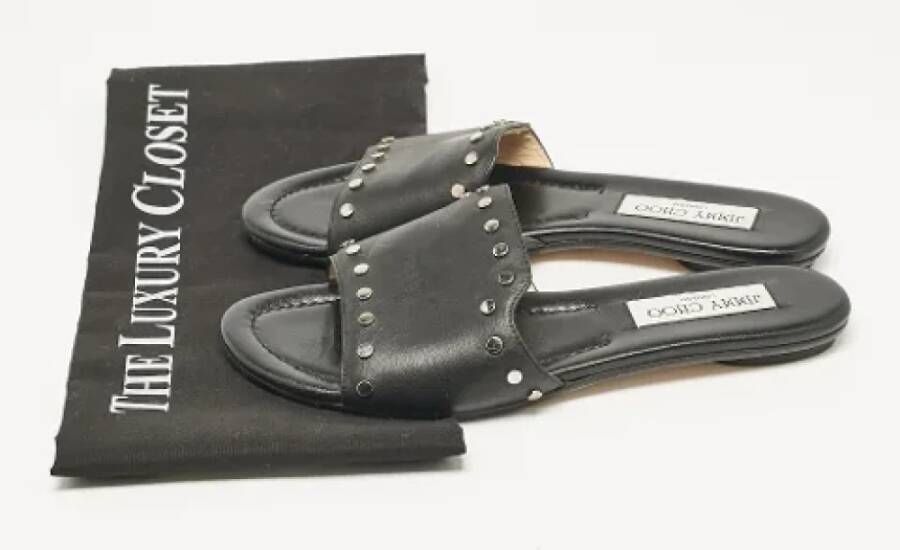 Jimmy Choo Pre-owned Leather sandals Black Dames