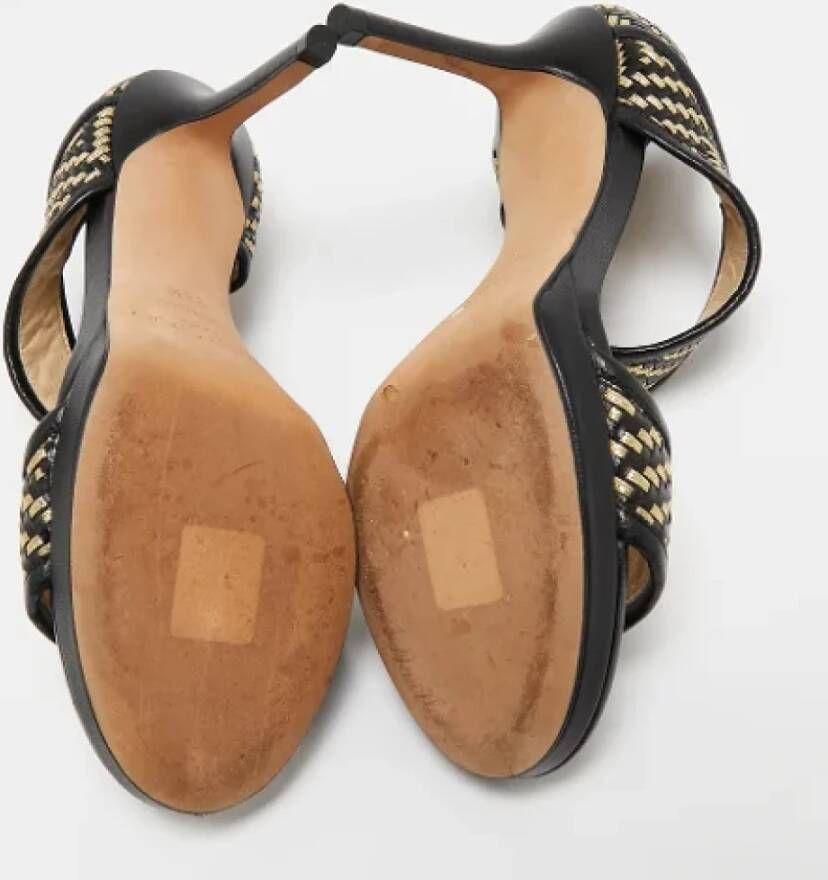 Jimmy Choo Pre-owned Leather sandals Black Dames