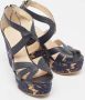 Jimmy Choo Pre-owned Leather sandals Blue Dames - Thumbnail 4