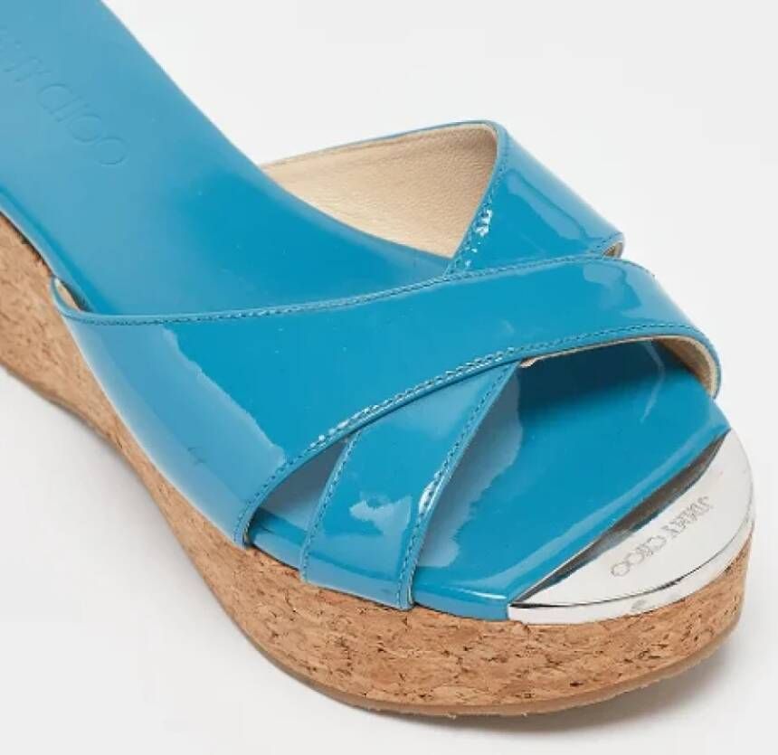 Jimmy Choo Pre-owned Leather sandals Blue Dames