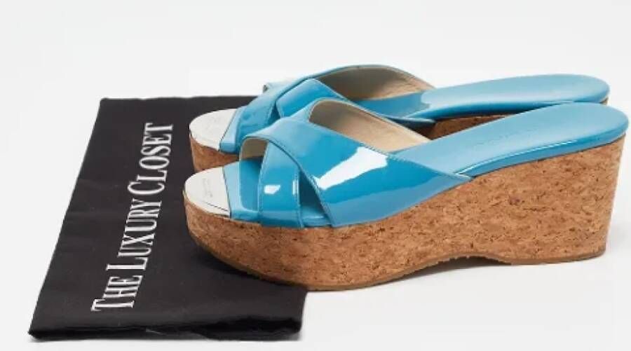 Jimmy Choo Pre-owned Leather sandals Blue Dames