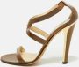 Jimmy Choo Pre-owned Leather sandals Brown Dames - Thumbnail 2