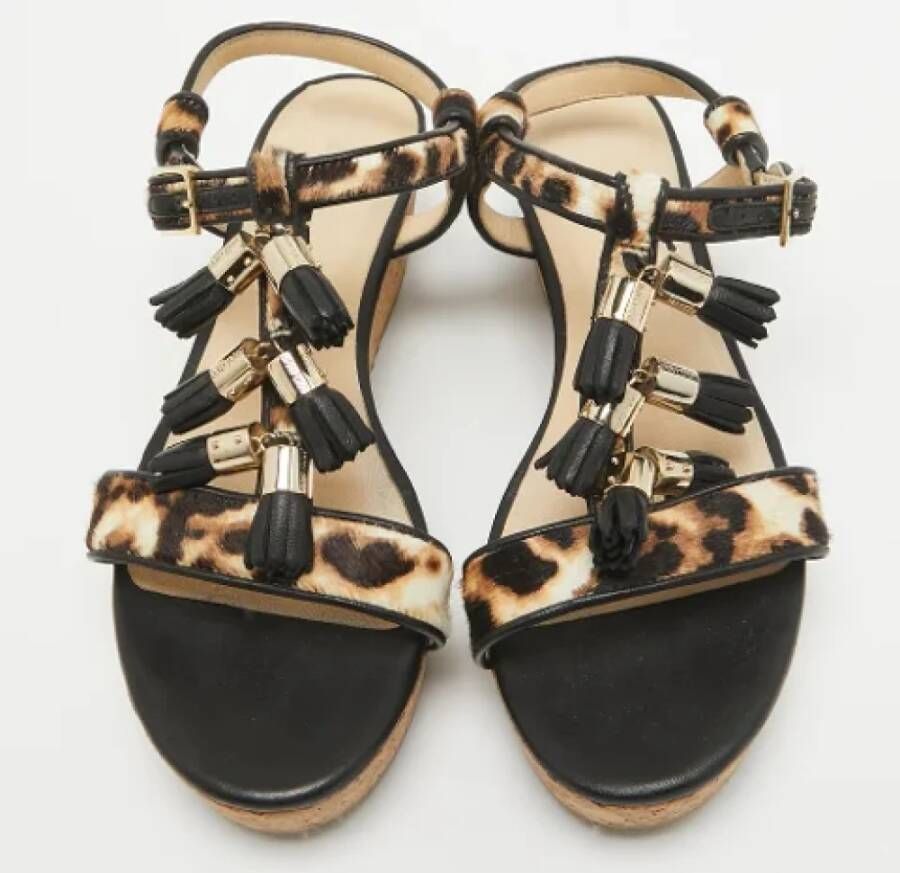 Jimmy Choo Pre-owned Leather sandals Brown Dames