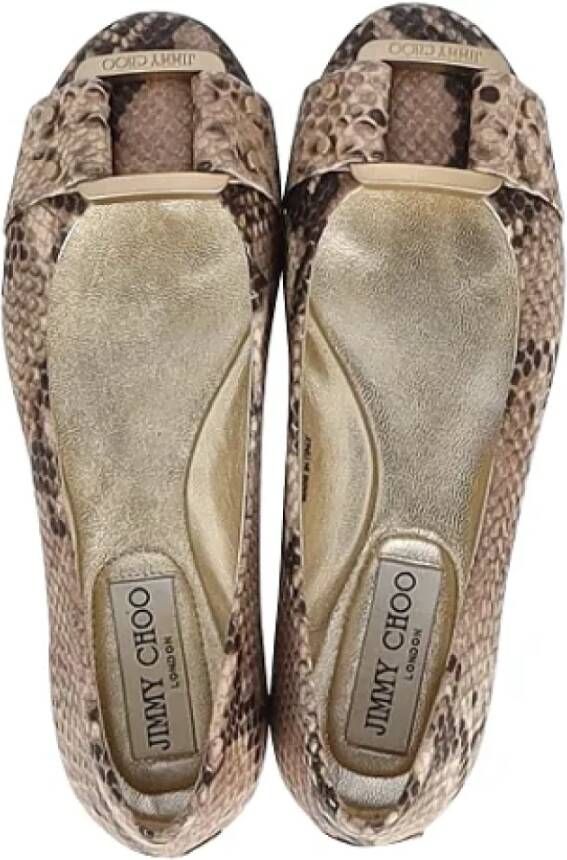 Jimmy Choo Pre-owned Leather sandals Brown Dames