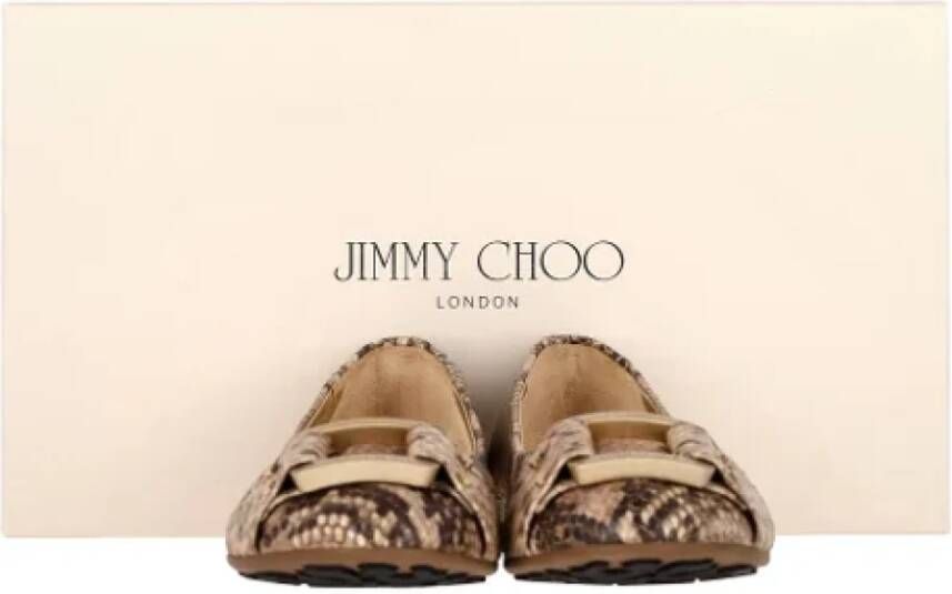 Jimmy Choo Pre-owned Leather sandals Brown Dames