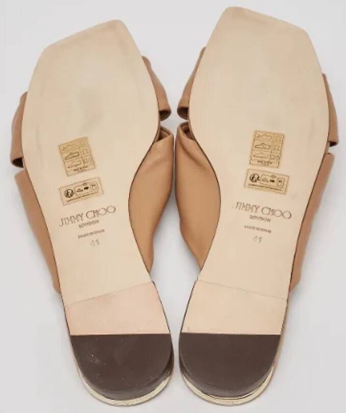 Jimmy Choo Pre-owned Leather sandals Brown Dames