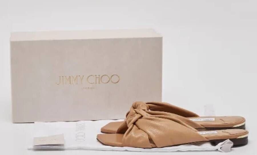 Jimmy Choo Pre-owned Leather sandals Brown Dames