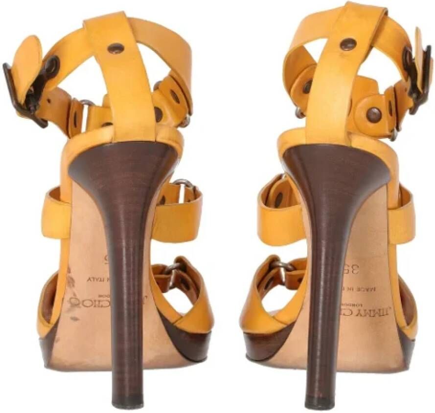 Jimmy Choo Pre-owned Leather sandals Brown Dames