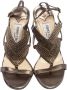 Jimmy Choo Pre-owned Leather sandals Gray Dames - Thumbnail 2