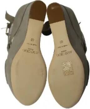 Jimmy Choo Pre-owned Leather sandals Gray Dames