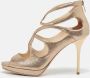 Jimmy Choo Pre-owned Leather sandals Gray Dames - Thumbnail 2