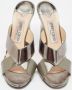 Jimmy Choo Pre-owned Leather sandals Gray Dames - Thumbnail 2