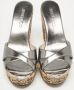 Jimmy Choo Pre-owned Leather sandals Gray Dames - Thumbnail 2