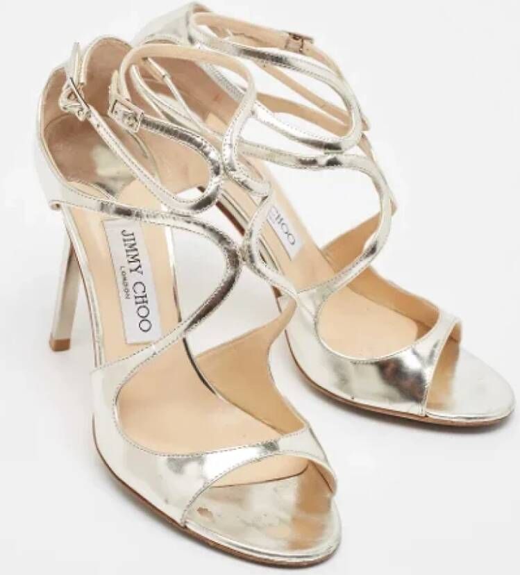 Jimmy Choo Pre-owned Leather sandals Gray Dames