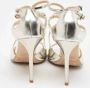 Jimmy Choo Pre-owned Leather sandals Gray Dames - Thumbnail 3