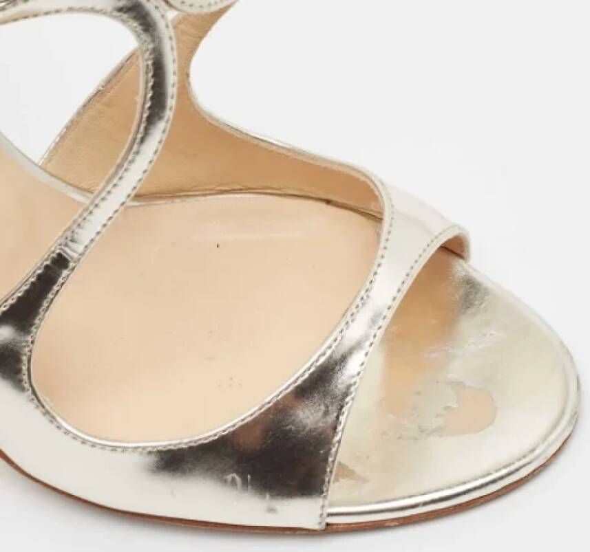 Jimmy Choo Pre-owned Leather sandals Gray Dames