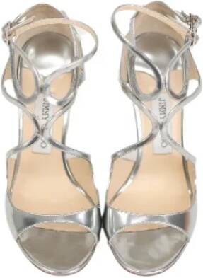 Jimmy Choo Pre-owned Leather sandals Gray Dames