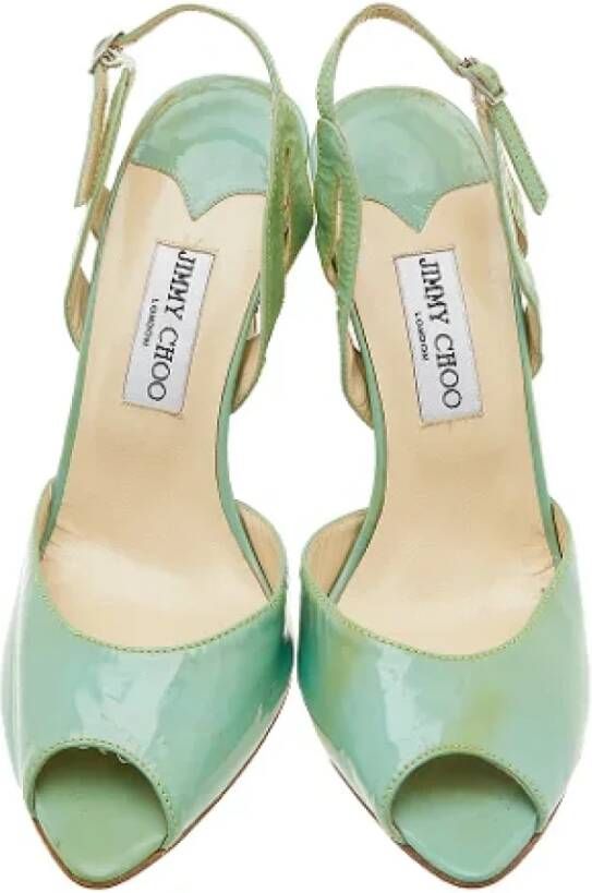 Jimmy Choo Pre-owned Leather sandals Green Dames