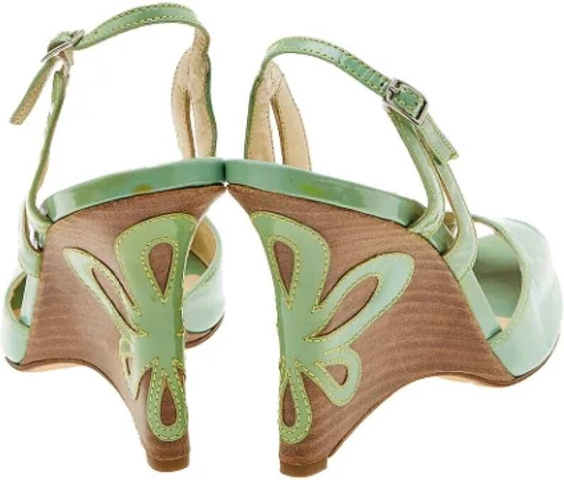 Jimmy Choo Pre-owned Leather sandals Green Dames