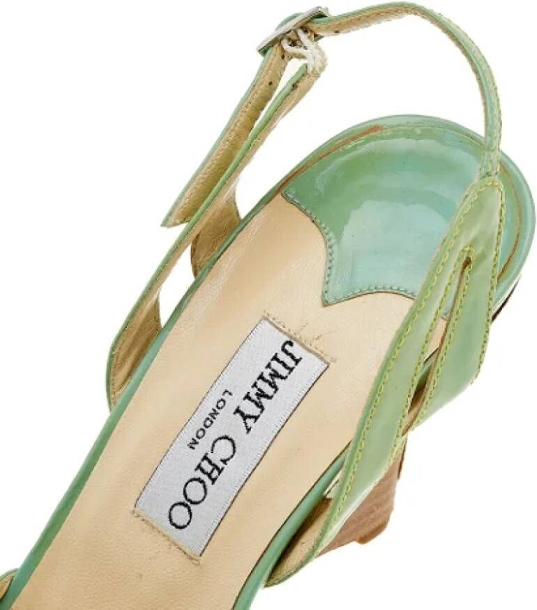 Jimmy Choo Pre-owned Leather sandals Green Dames