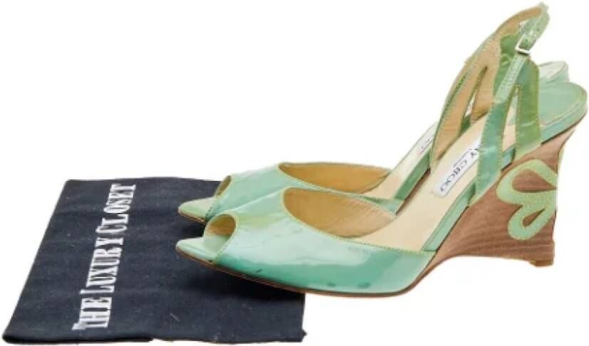 Jimmy Choo Pre-owned Leather sandals Green Dames