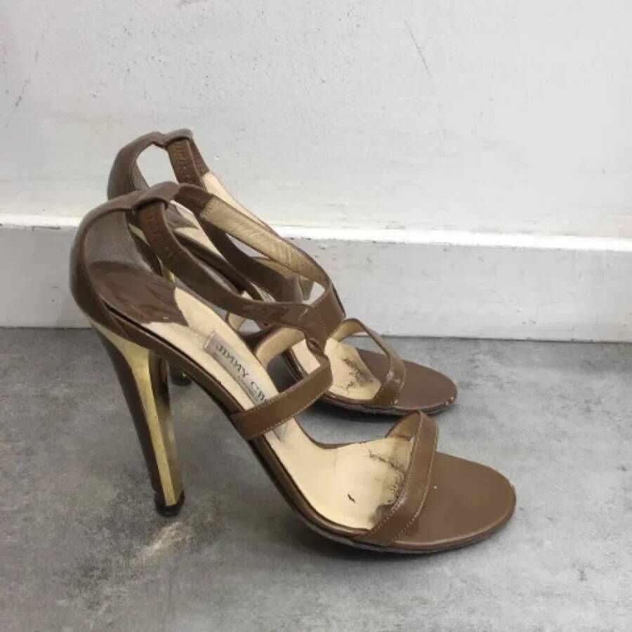 Jimmy Choo Pre-owned Leather sandals Green Dames