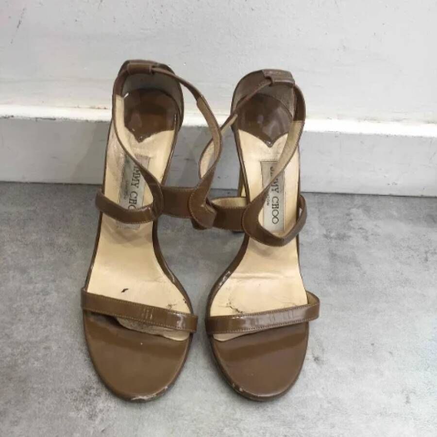 Jimmy Choo Pre-owned Leather sandals Green Dames