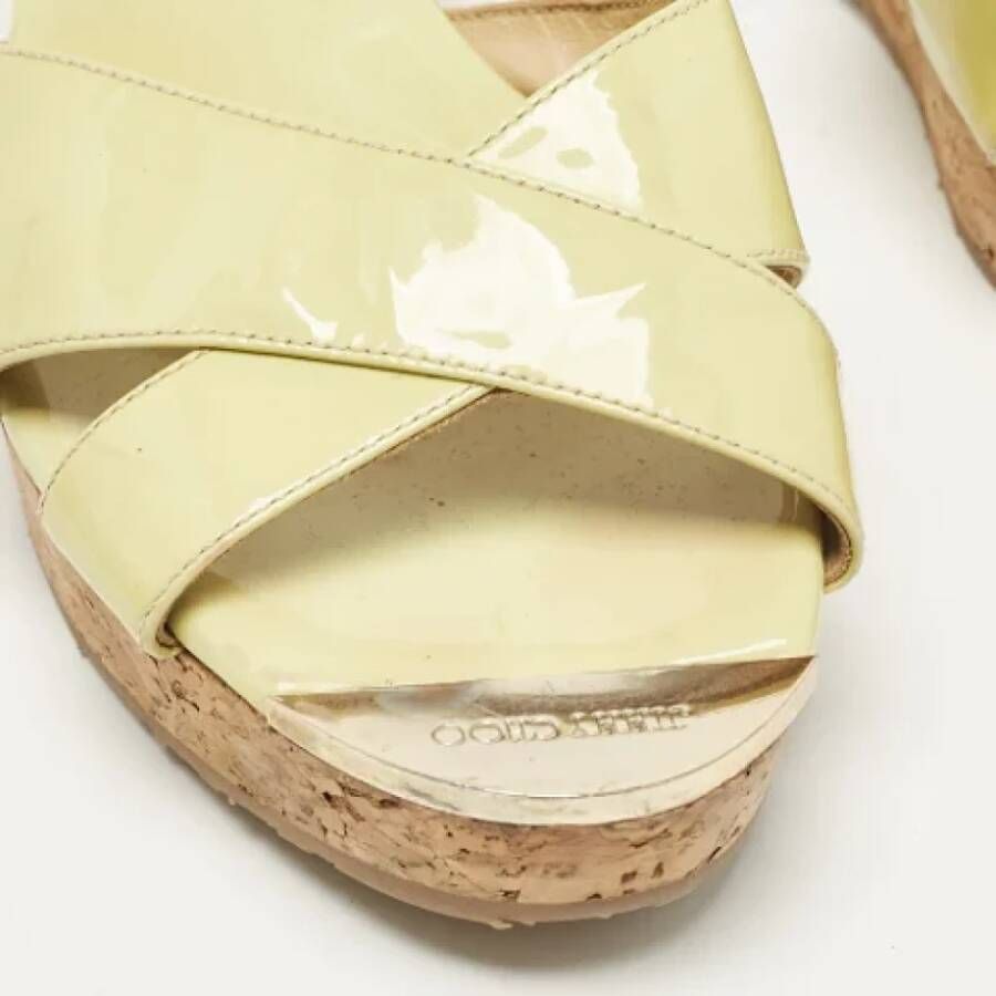 Jimmy Choo Pre-owned Leather sandals Green Dames