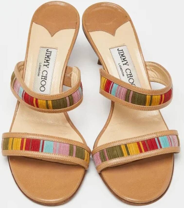 Jimmy Choo Pre-owned Leather sandals Multicolor Dames