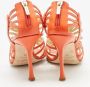 Jimmy Choo Pre-owned Leather sandals Orange Dames - Thumbnail 4