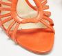 Jimmy Choo Pre-owned Leather sandals Orange Dames - Thumbnail 6