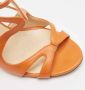 Jimmy Choo Pre-owned Leather sandals Orange Dames - Thumbnail 5