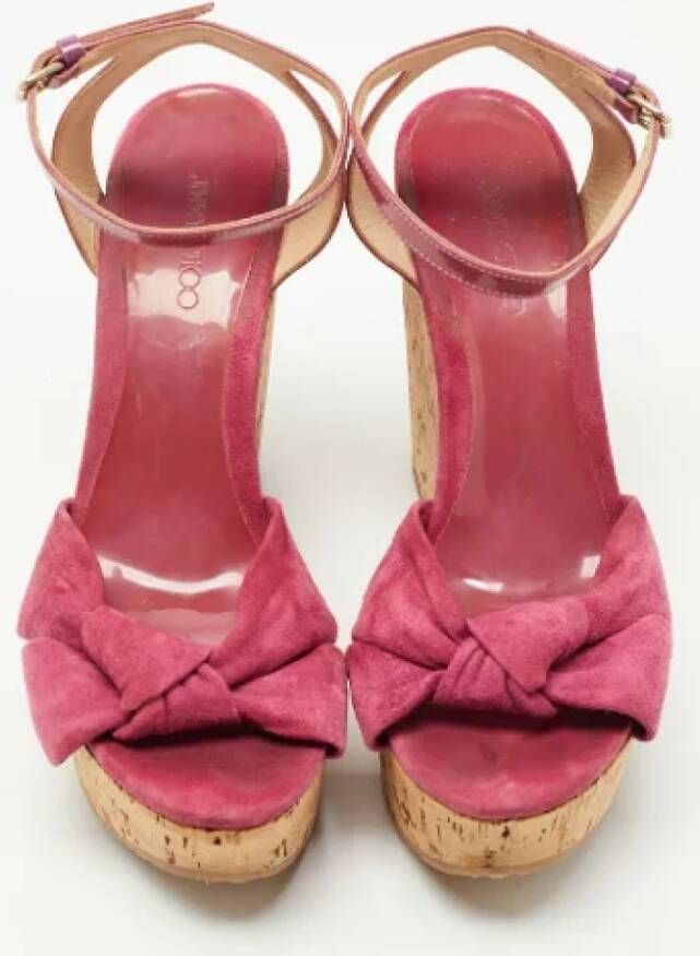 Jimmy Choo Pre-owned Leather sandals Pink Dames